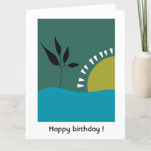 Carte De Remerciements personnage joyeux anniversaire 30 ème soleil paysa