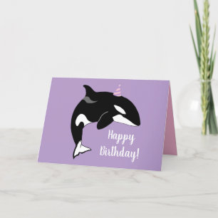 Carte De Remerciements Personnalisable Orca Killer Whale Anniversaire 