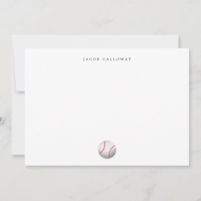 Carte De Remerciements Personnalisation des enfants sportifs de baseball (Devant)