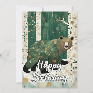 Carte De Remerciements Personnalisé 50e anniversaire de l'Ours Art Nouvea
