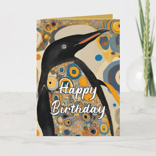 Carte De Remerciements Personnalisé 50e anniversaire de Penguin Art Nouve