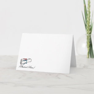 Carte de remerciements personnalisé d'obtention du