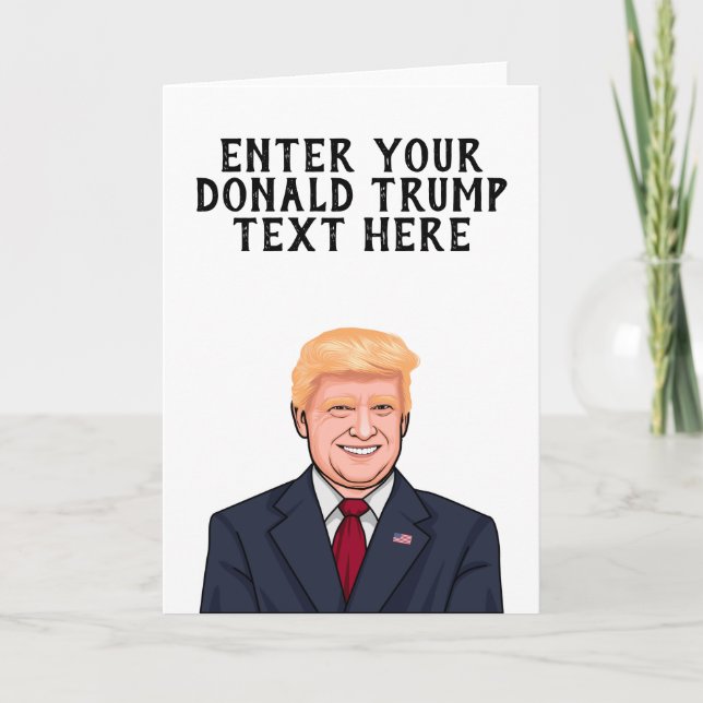 CARTE DE REMERCIEMENTS PERSONNALISÉ DONALD TRUMP (Devant)