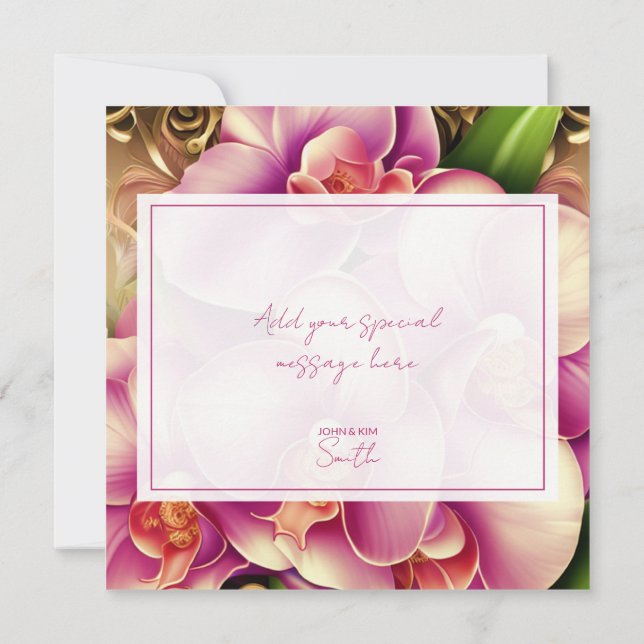 Carte de remerciements personnalisé du Mariage Orn (Dos)