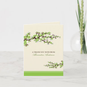 Carte de remerciements personnalisé en fleurs de c