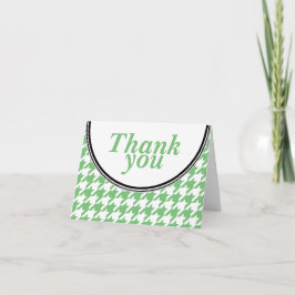 Carte de remerciements personnalisé Green & White