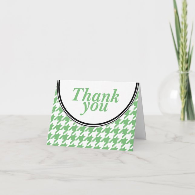 Carte de remerciements personnalisé Green & White  (Devant)