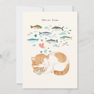 Carte De Remerciements [Personnalisé] La journée d'un chat - Suivez vos r