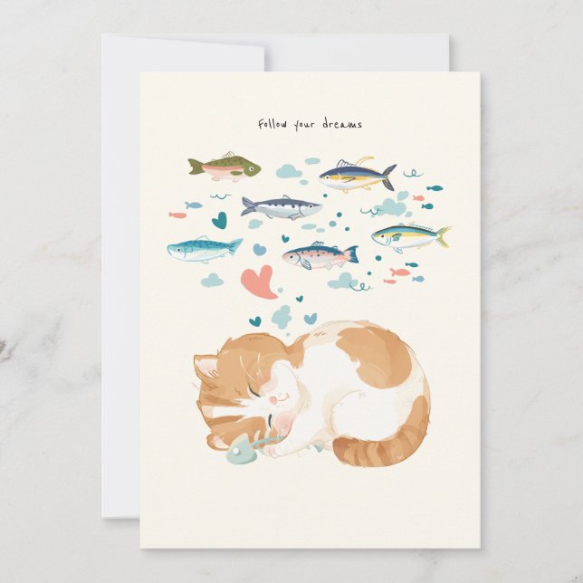 Carte De Remerciements [Personnalisé] La journée d'un chat - Suivez vos r (Devant)