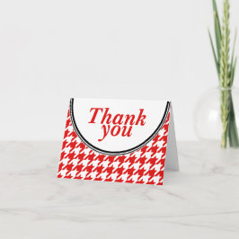 Carte de remerciements personnalisé Red & White Ho