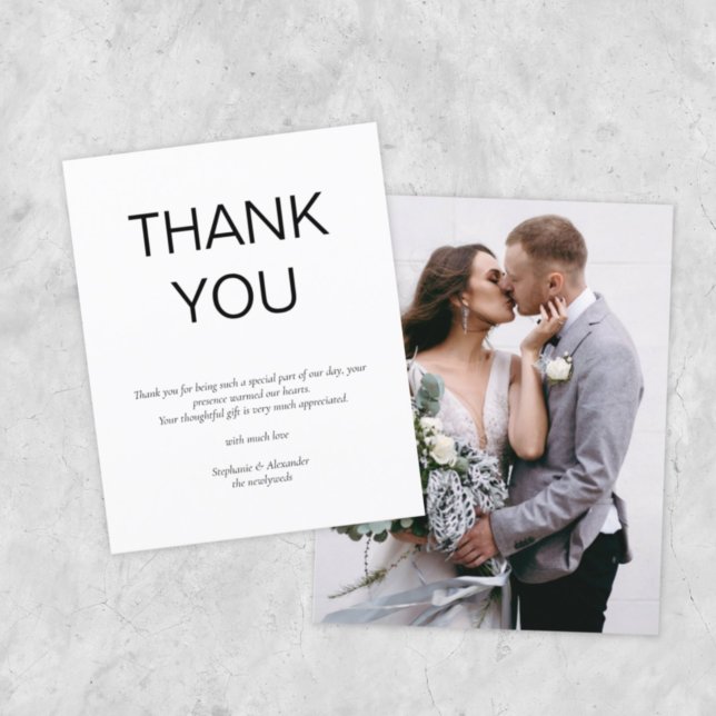 Carte de remerciements personnalisée de photo simp (Créateur téléchargé)
