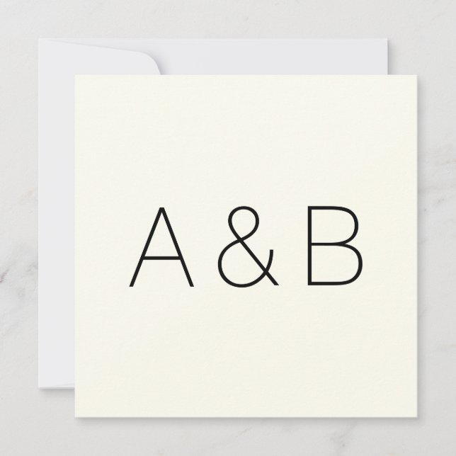 Carte De Remerciements Personnaliser, personnaliser alphabet premier mono (Devant)