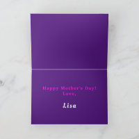 Personnalisez Funny Mère's Day Card, Favorite Chil