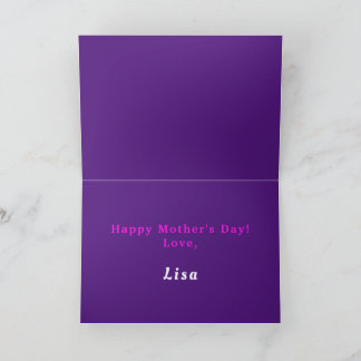 Carte De Remerciements Personnalisez Funny Mère's Day Card, Favorite Chil