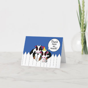 Carte De Remerciements Personnalisez les musiciens de vache amusants