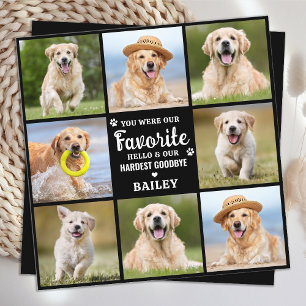 Carte De Remerciements Pet Memorial Custom 8 Photo Dog Perdre la sympathi