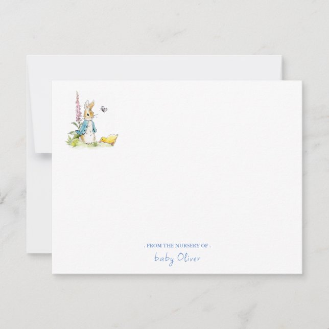 Carte De Remerciements Peter Rabbit De la pépinière de Flat (Devant)