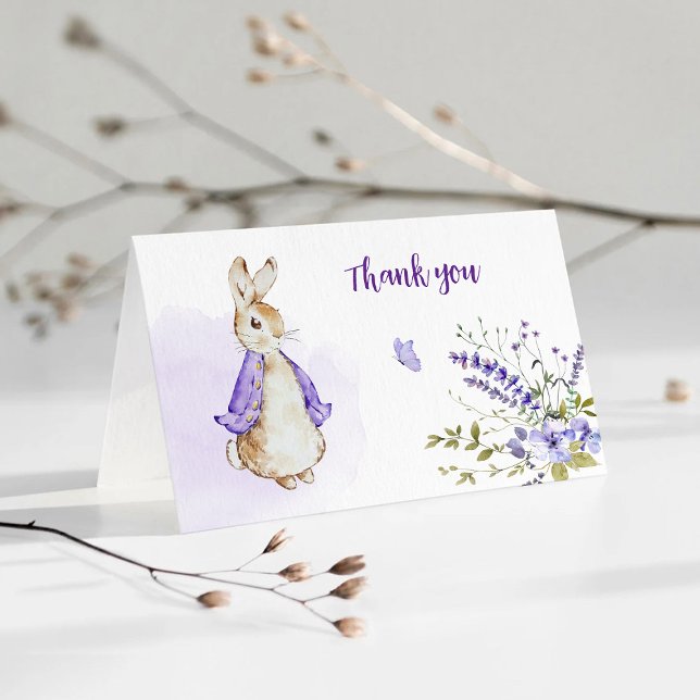 Carte De Remerciements Peter Rabbit Purple (Créateur téléchargé)