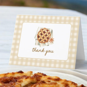Carte De Remerciements Petit Baby shower à tarte Cutie plié