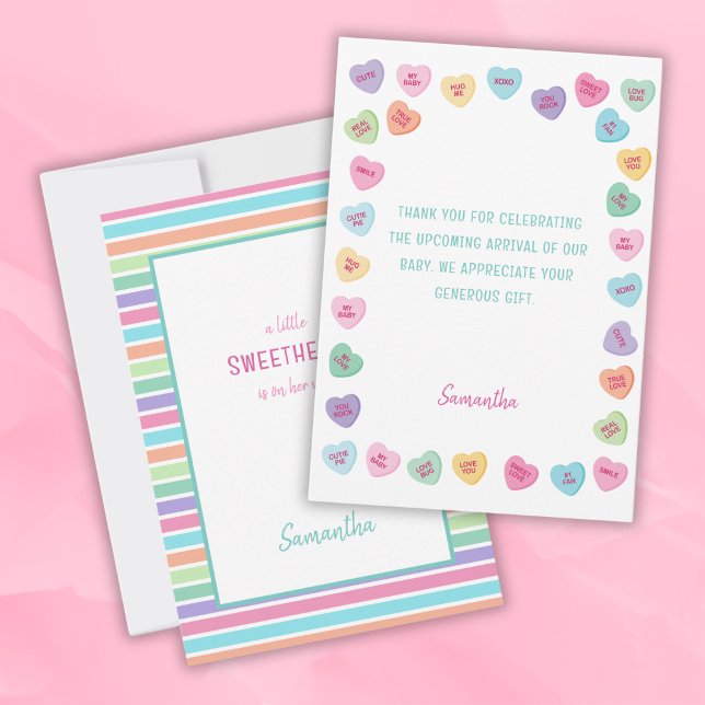 Carte De Remerciements Petit baby shower amoureux (Créateur téléchargé)