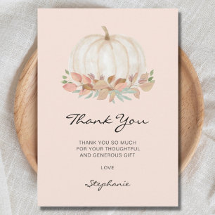 Carte De Remerciements Petit Baby shower Citrouille