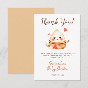 Carte De Remerciements Petit Baby shower d'aquarelle mignon