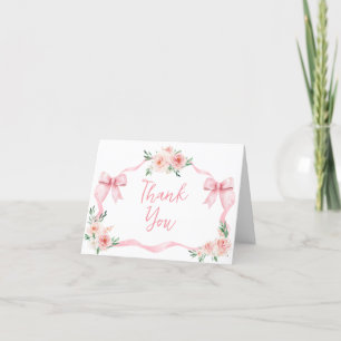 Carte De Remerciements Petit Baby shower de fille rose pâle