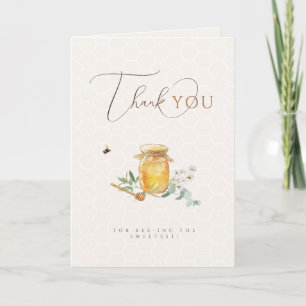 Carte De Remerciements Petit Baby shower de miel doux