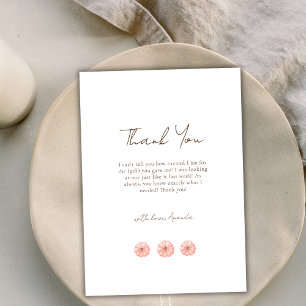 Carte De Remerciements Petit Baby shower minimaliste Citrouille