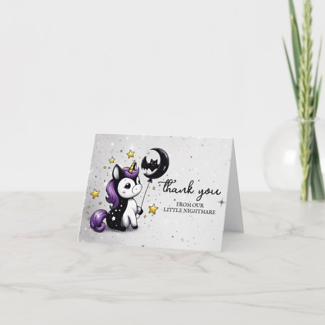 Carte De Remerciements Petit Baby shower Unicorn (Devant)