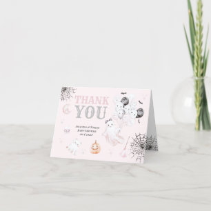 Carte De Remerciements Petit Boo Cute Ghost Halloween Baby Girl Douche