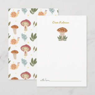 Carte De Remerciements Petit champignon d'aquarelle Anniversaire Capsule
