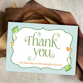 Carte De Remerciements Petit Citrouille Baby shower neutre pour les femme