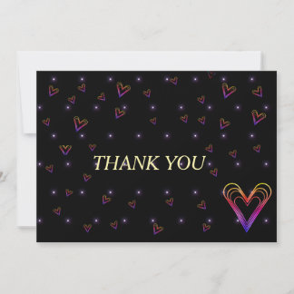 Carte De Remerciements petit coeur coloré mignon