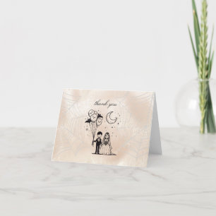 Carte De Remerciements Petit couple éffrayant