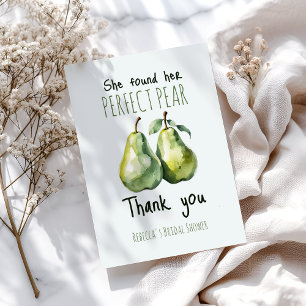 Carte De Remerciements Petit déjeuner élégant aux fruits Poire parfaite p
