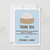 Petit Dumpling Sur Le Chemin Baby shower Bleu