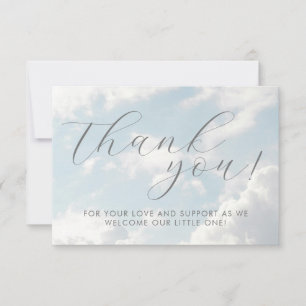 Carte De Remerciements Petit morceau de Baby shower du ciel rêvé