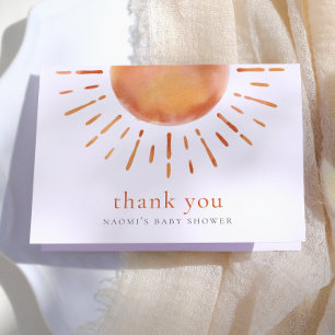 Carte De Remerciements Petit Rayon de Soleil Remerciement pour Baby Showe