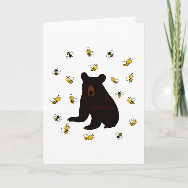 Carte De Remerciements Petite abeille au miel (Devant)