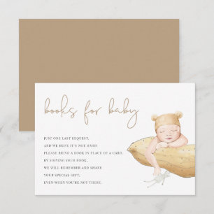 Carte De Remerciements Petite Arachide Livres Neutres Genre Pour Bébé
