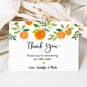 Carte De Remerciements Petite Cutie Baby shower Floral