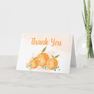 Carte De Remerciements Petite Douceur Citrus Orange Baby Shower