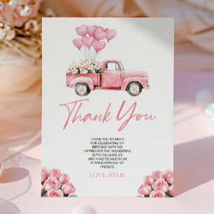 Carte De Remerciements Petite fête d'anniversaire de la Saint-Valentin