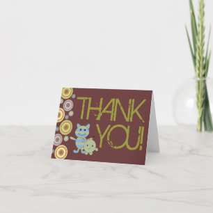 Carte De Remerciements Petite Monster Thank You Baby Shower Note