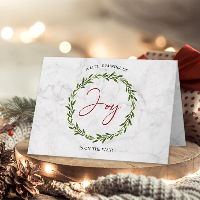 Carte De Remerciements Petite Offre De Joie Baby shower De Noël (Créateur téléchargé)