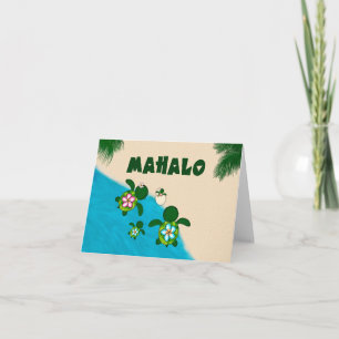 Carte De Remerciements PETITE TORTLE DE Mer Famille Baby shower ROSE