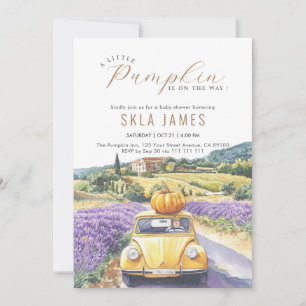 Carte De Remerciements Petite voiture Citrouille Automne Automne Babyshow
