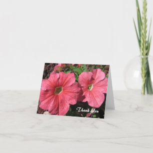 Carte De Remerciements Pétunias roses