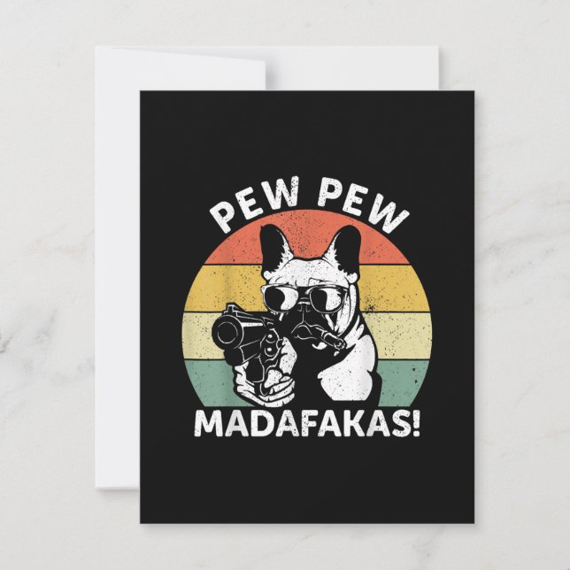 Carte De Remerciements Pew Pew Madafakas Crazy Pew (Devant)